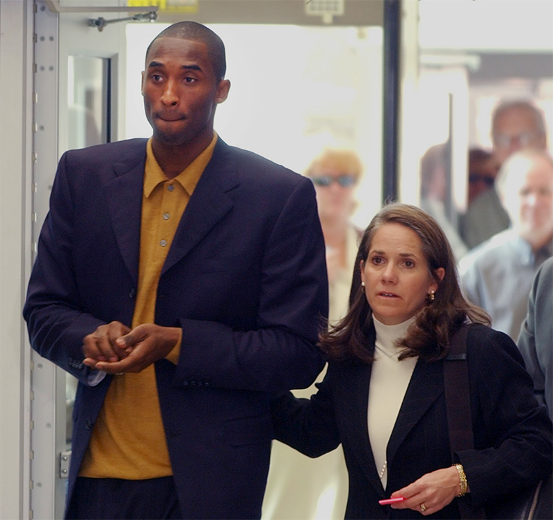 Kobe Bryant at a preliminary hearing in 2003