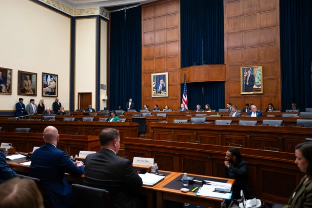 The House Committee on Financial Services holds a hearing examining policies to counter China in Washington on Feb. 25, 2025. (Madalina Vasiliu/The Epoch Times)