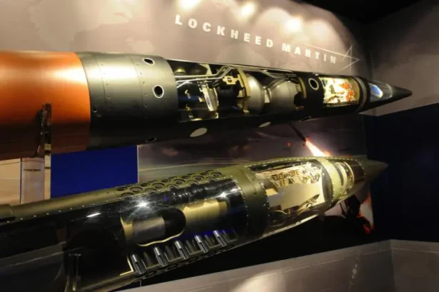 A display shows a Lockheed Martin PAC-3 Missile at the Singapore Airshow 2010 in Singapore on Feb. 2, 2010. (Roslan Rahman/AFP/Getty Images)