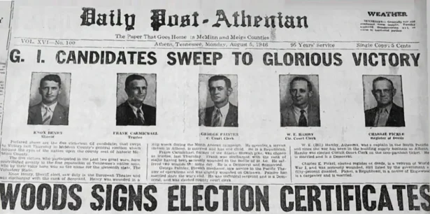 The GI winners are declared by the Daily Post-Athenian. (Courtesy of the Daily Post-Athenian)