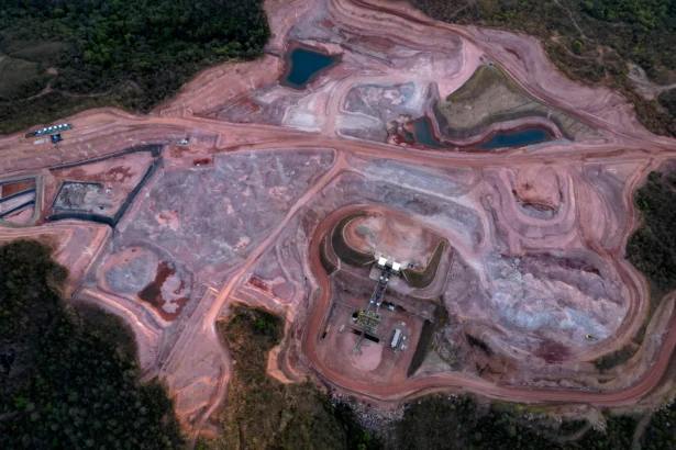 A mine operated by Serra Verde Group digs for rare earth elements including neodymium, praseodymium, terbium, and dysprosium, which are essential for the production of permanent magnets, in Minacu, Goias state, Brazil, on July 28, 2025. (Eraldo Peres/AP File Photo)